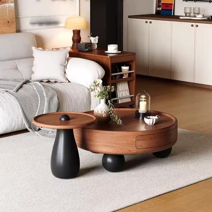 Tables basses rondes modernes en bois