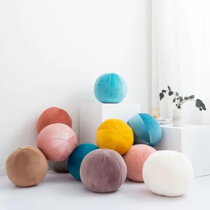 Coussin rond en velours nordique 30x30cm