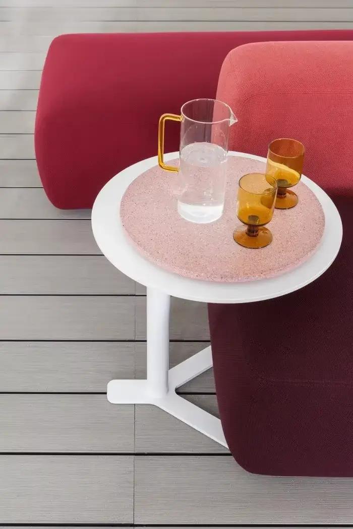 Table d'appoint en fer forgé de styliste nordique