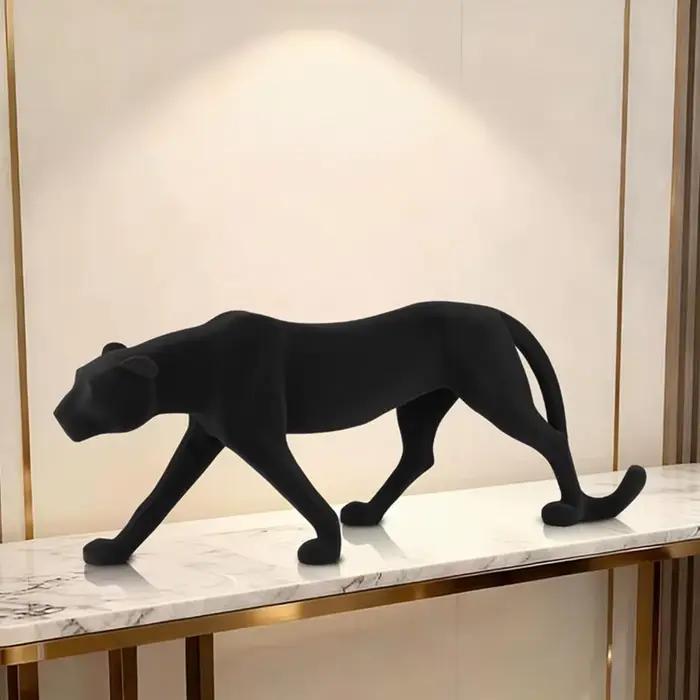Décoration Léopard Abstrait Luxe en Résine