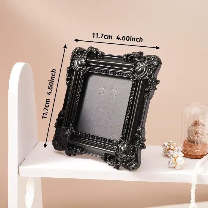 Mini cadres photo gaufrés, accessoires photographiques, cadres muraux DIY pour affichage de souvenirs, cadres décoratifs en résine baroque ornés