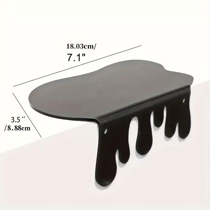 Étagère murale en métal noir monobloc - étagère flottante
