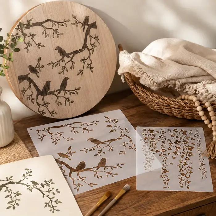 Ensemble de 5 pochoirs à motifs décoratifs