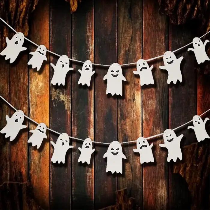 Guirlandes de fantômes mignons pour fête d'halloween, décor de fête de Festival de fantômes à faire soi-même, pour tours ou friandises, 2022