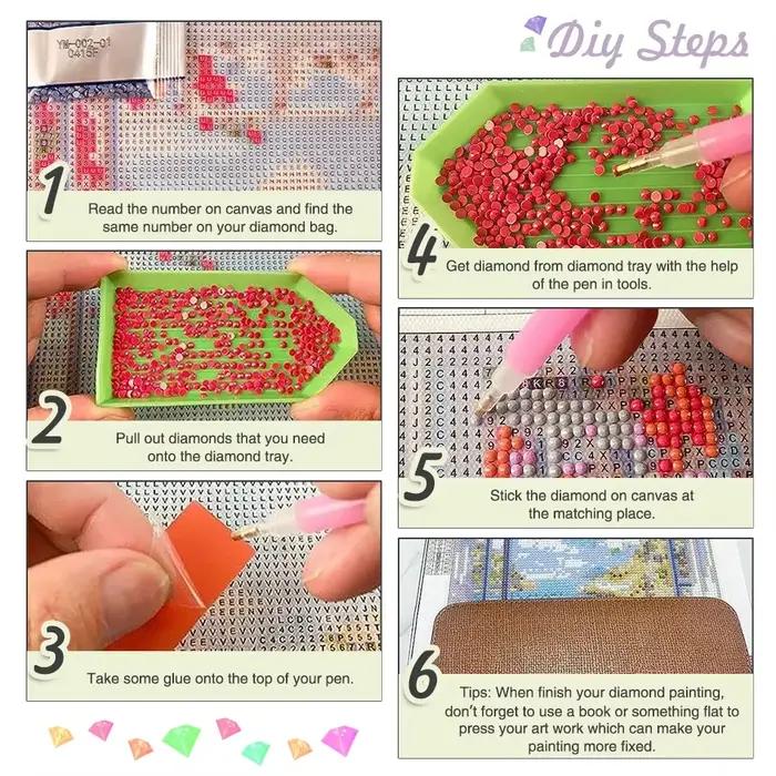 Kit complet d'accessoires pour peinture au diamant, peinture de décoration de paysage intérieur, diamant 5D DIY, adapté aux débutants