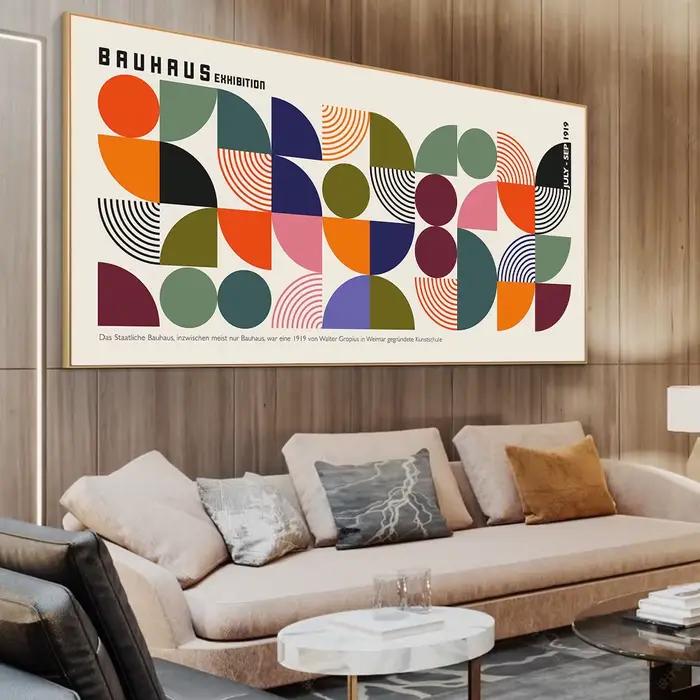 Bauhaus minimaliste rétro mur Art