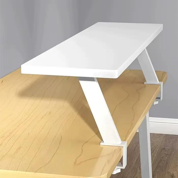 1 étagère flottante de bureau en bois blanc - Organisateur
