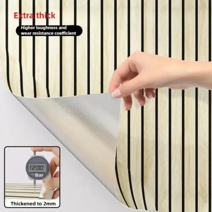 Papier peint auto-adhésif épais brun à motif quadrillé