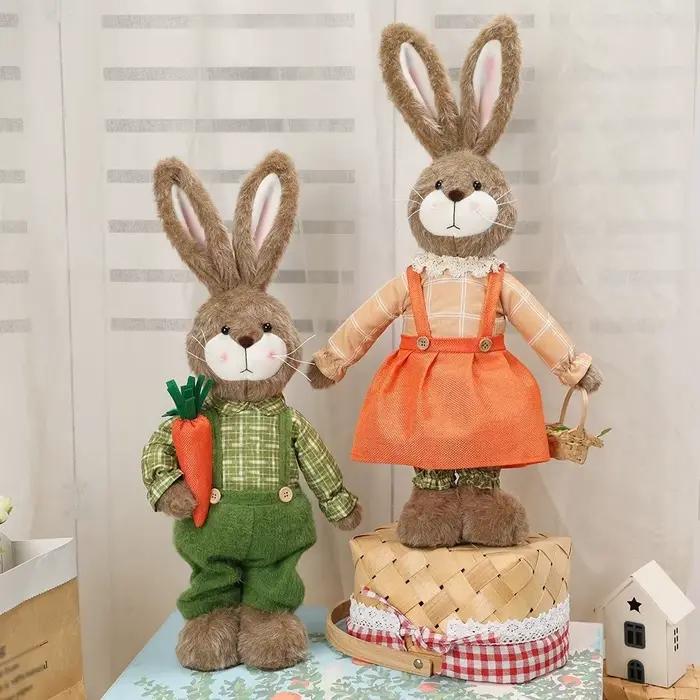 Ornement de lapin de Pâques en dessin animé