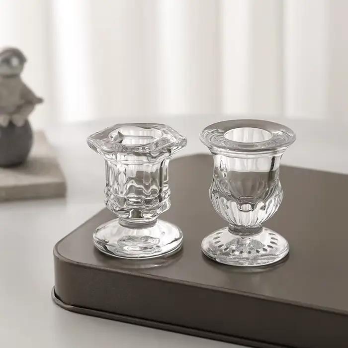 Chaud! Bougeoir en verre nouveauté décor nordique chandelier romantique bougeoir accessoires de bureau centres de table de mariage ornements