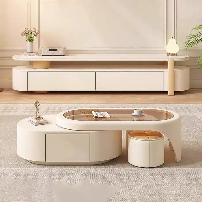 Table basse de luxe de beauté avec rangement