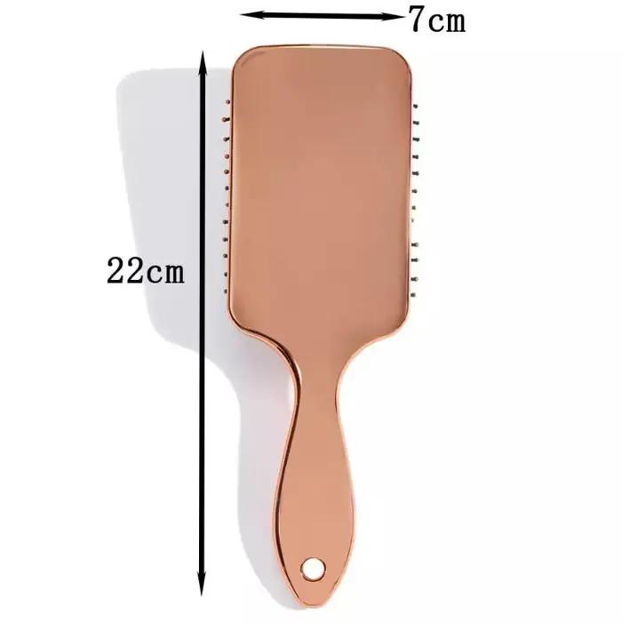 Peigne électroplaqué 1 pièce pour femmes, pour masser le cuir chevelu, ajoute du volume et lisse les cheveux, outil de coiffure