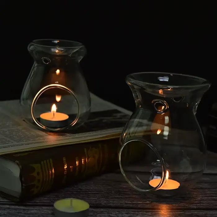 Bougie en verre de décoration nordique pour la maison