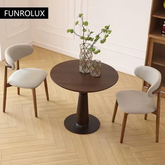 Table basse ronde en bois massif