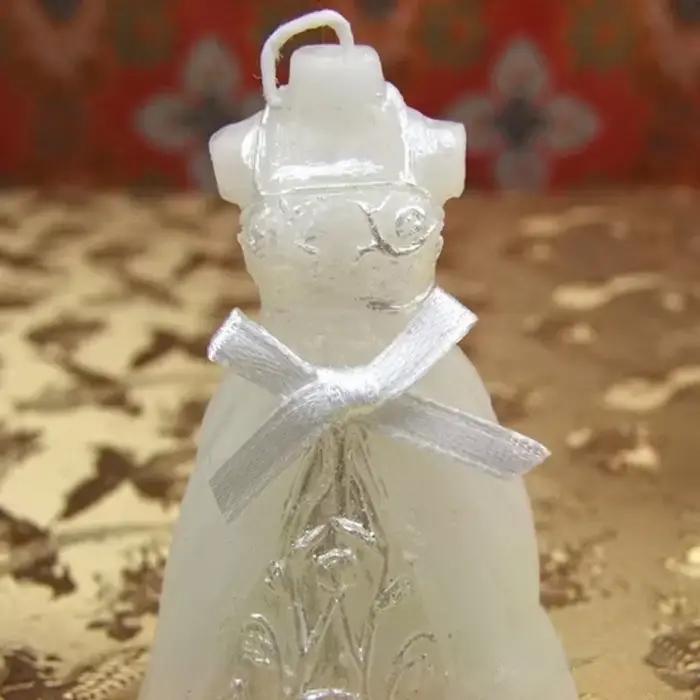 Bougie Romantique Robe de Mariée Élégante Blanche, Cadeau en Boîte, Décoration de Fête de Mariage, Ornement pour la Maison
