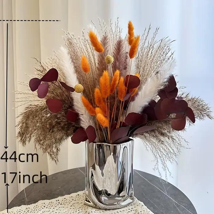80 pièces Pampas fleurs séchées lapin queue