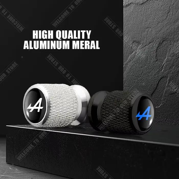Emblème de voiture en aluminium CNC Alpine A INITIALE PARIS, pour Austral Clio Scenic Megane Duster, 4 pièces, Valve de pneu, Port d'air, couvercle de tige