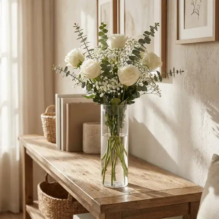 Vases transparents pour fleurs