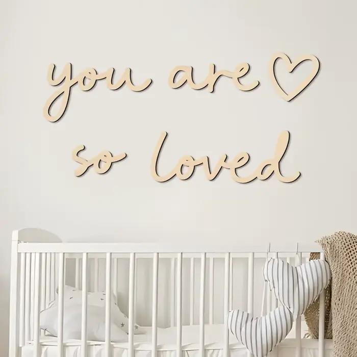 Décoration murale en bois charmante 'You Are So Loved'