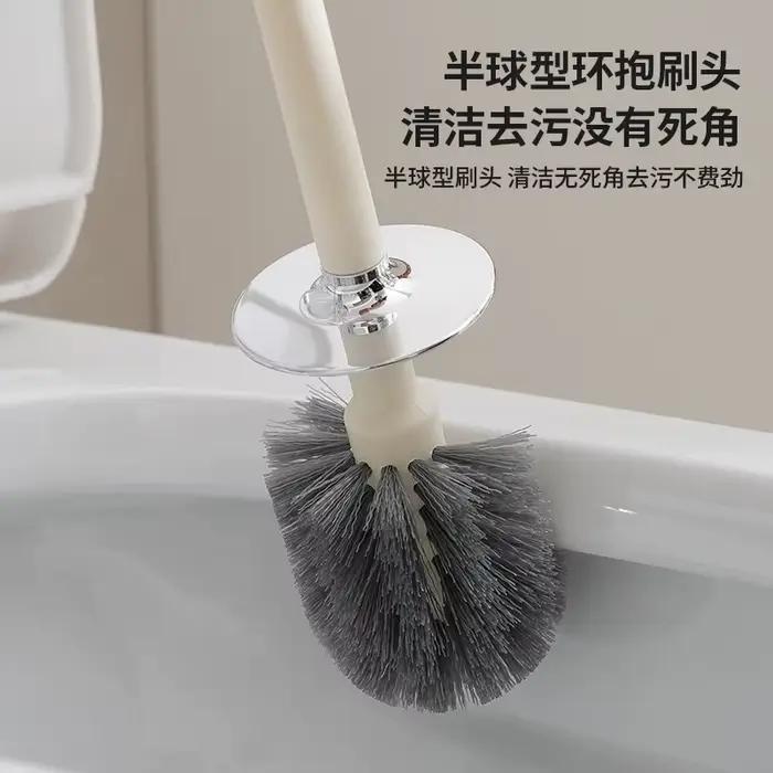 Brosse et support de toilette de luxe avec accents dorés