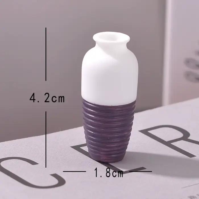 Mini-vases décoratifs étanches en résine faits à la main pour micro-paysages et maisons de poupées