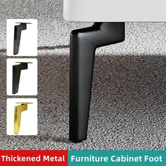 4 pièces Pieds de meuble en métal 12/15/18cm, style luxe léger, pour canapé, meuble TV, commode et table basse, quincaillerie