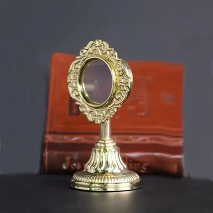 Reliquaire chrétien du Monstrance en laiton sacré pour la décoration de la maison catholique, fournitures d'église