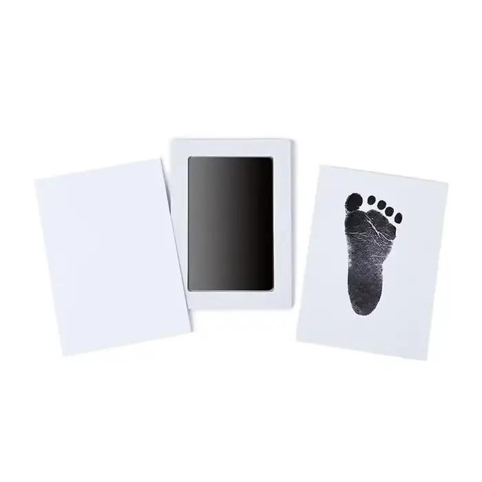 Kit de bricolage pour nouveau-né, tampons encreurs, cadre Photo, empreintes de mains, accessoires Souvenirs pour tout-petits, nettoyage sûr, cadeau de réception-cadeau pour bébé