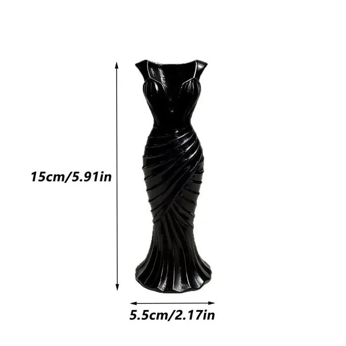 Vases à fleurs imprimés en 3D en forme de robe, design torsadé, style minimaliste, vase élégant en forme de robe, arrangement floral, vase décoratif