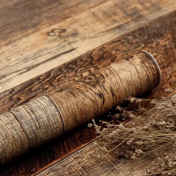 Papier peint en bois marron