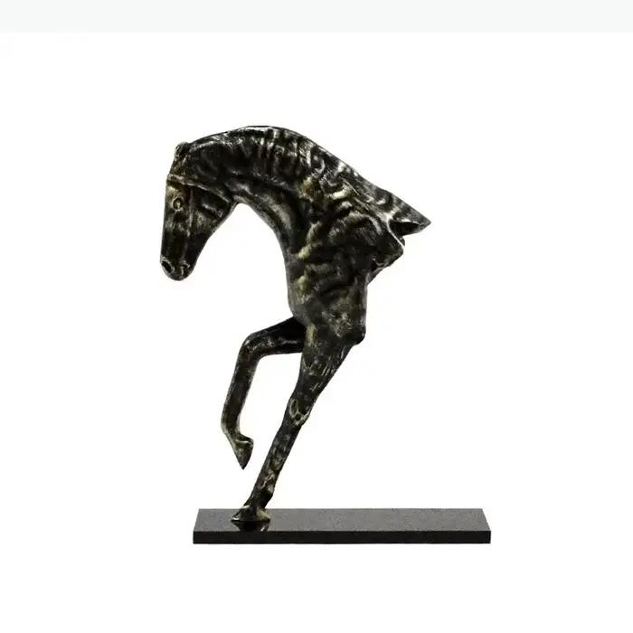 Sculpture créative de cheval au galop, décoration de bureau, artisanat abstrait en résine, ornements de cheval, accessoires de décoration moderne pour la maison