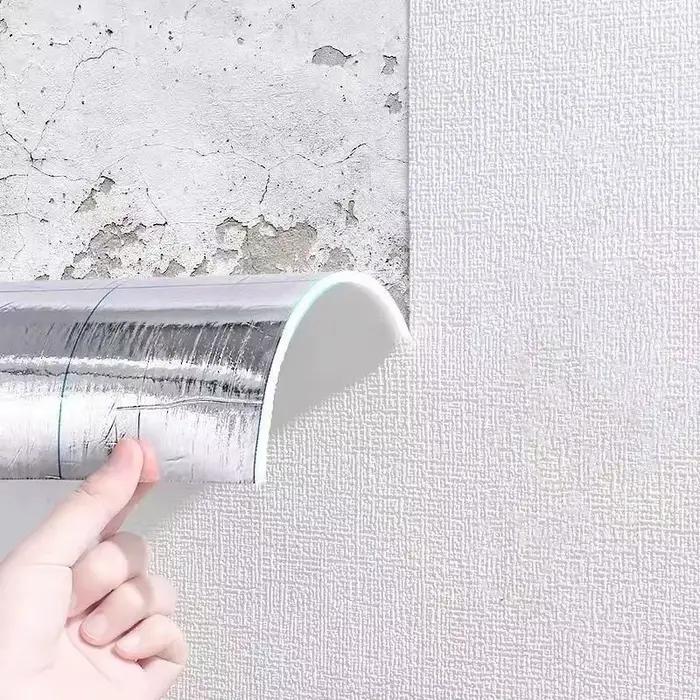 Lin 3D mousse auto-adhésive PVC couleur unie épaissi imperméable fond mur rénovation papier peint stickers muraux décor à la maison