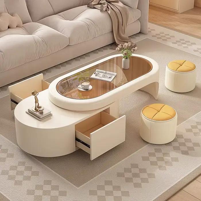 Table basse de luxe de beauté avec rangement
