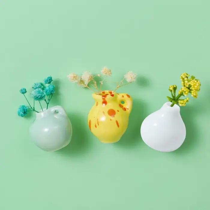 Mini-vases décoratifs aimantés pour réfrigérateur
