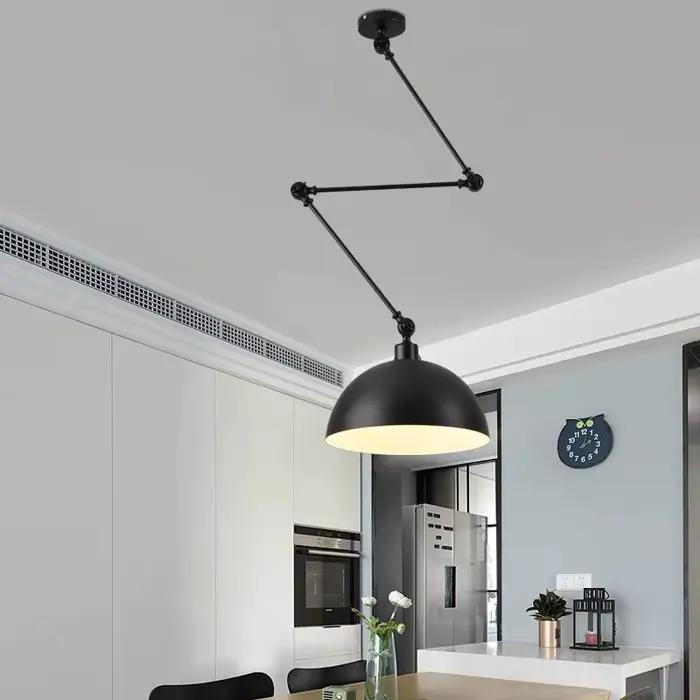 Nordique moderne rétractable lustre Restaurant cuisine salon chambre île lampe salle à manger décor à la maison éclairage suspendu