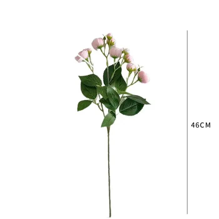 Décoration : 12 têtes de roses artificielles avec tiges