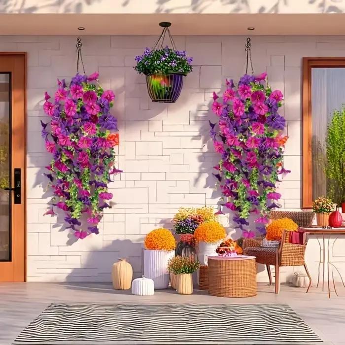 Fleur artificielle nouvelles fleurs et plantes suspendues artificielles décoration de pâques 2025 résistant aux UV