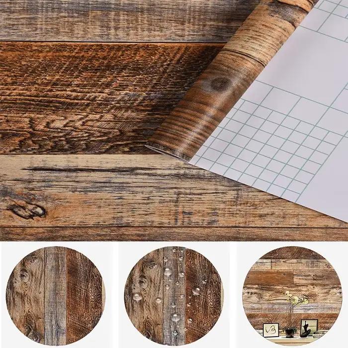 Papier peint en bois marron