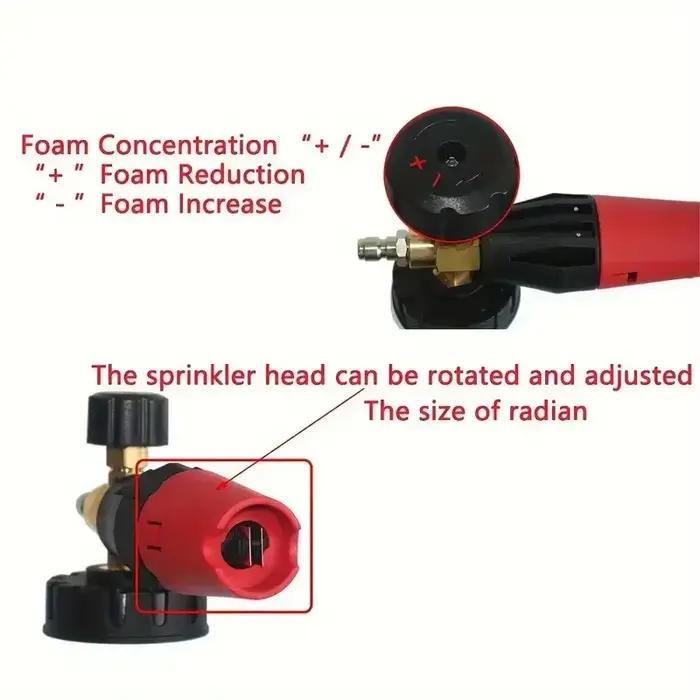 Canon à mousse réglable compatible Nilfisk KEW, pulvérisateur à mousse 3800 PSI filetage G1/4 pour le nettoyage des véhicules