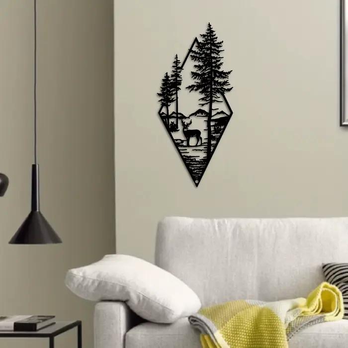 Ornements d'art mural en métal de paysage