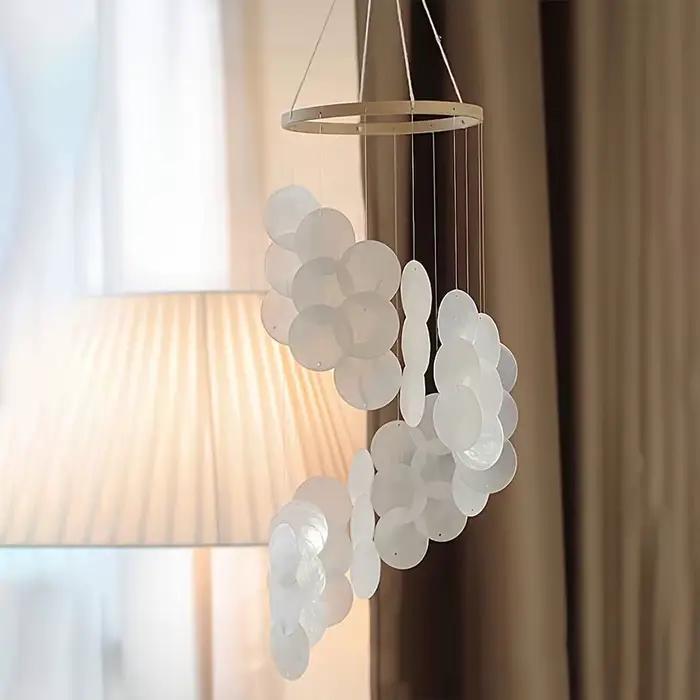 Carillons éoliens en coquillage pour l'extérieur, carillon à vent fabriqué à la main, décor de Style côtier pour intérieur/extérieur, décoration de jardin, idéal pour les femmes