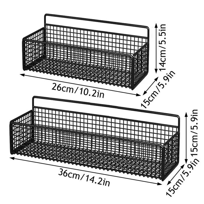 Étagère de rangement noire et blanche pour salle de bain