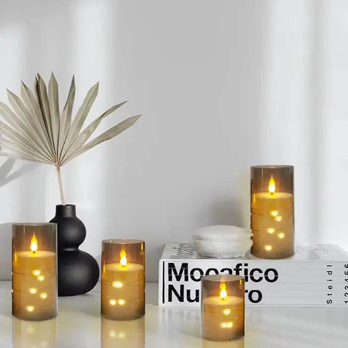 LED bougie minuterie télécommande à piles réaliste scintillement sans flamme pour chambre mariage vacances décor à la