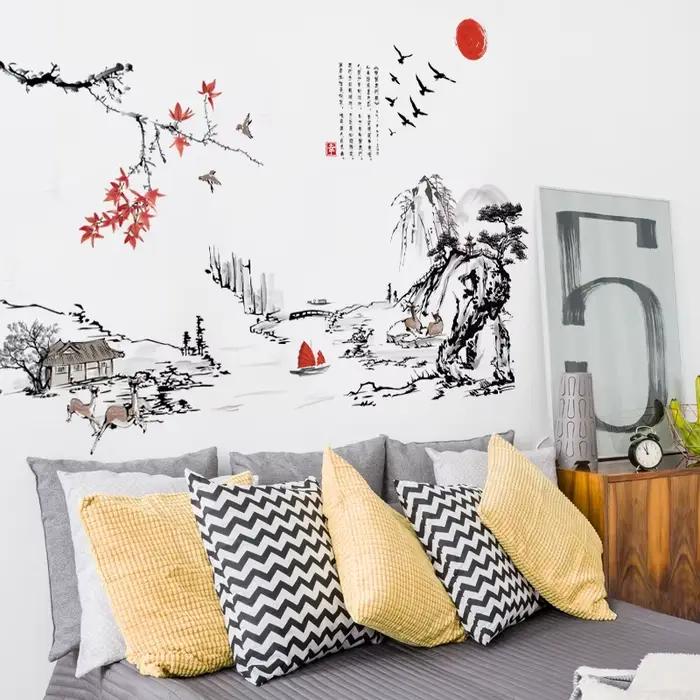 Autocollants muraux de style chinois