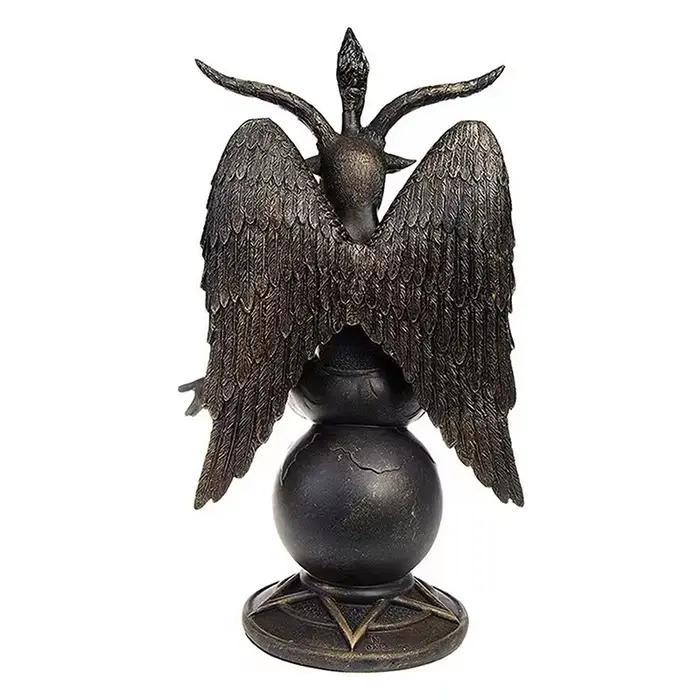 Baphomet Divine chèvre de Mendes Statue église de Satan sabbatique chèvre idole Baphomet résine satanique occultique le dieu aux cornes chèvre