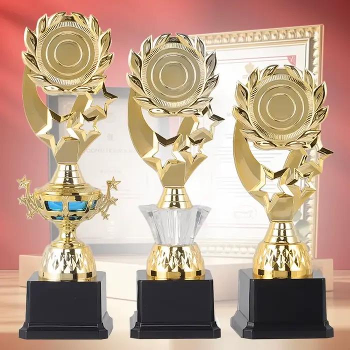 Trophée Étoile Dorée en Plastique, Petite Statue Dorée Chantant Compétition Sв, Fourniture de Récompense, Coupe de Prix