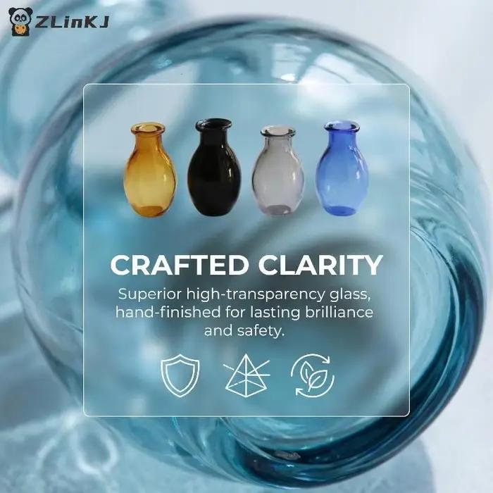 Mini Vase en Verre Aimant de Réfrigérateur Créatif 3D