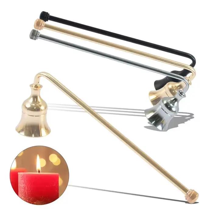Support de pilier moderne en aluminium et fer pour bougie avec cloche pratique pour la maison occasions spéciales