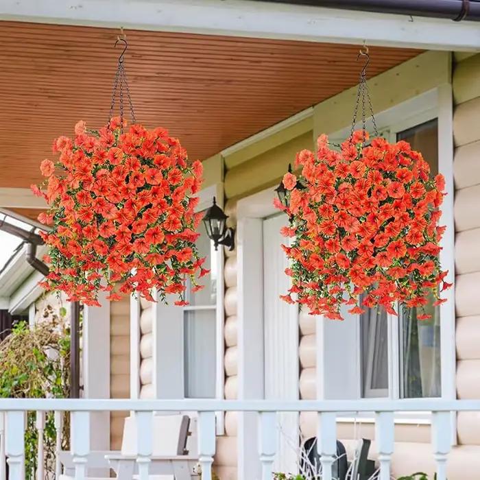 Décoration murale suspendue artificielle fleur fil pour maison jardin mariage anniversaire baby shower fêtes extérieures polyvalentes