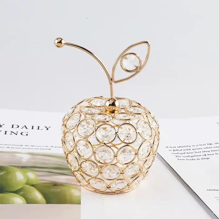 Ornements de pomme en cristal créatifs